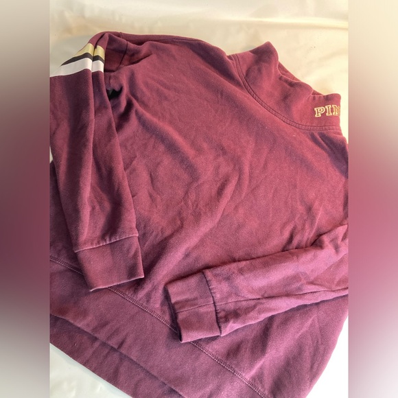PINK Victoria secret maroon lightweight sweatshirt medium - Picture 1 of 4